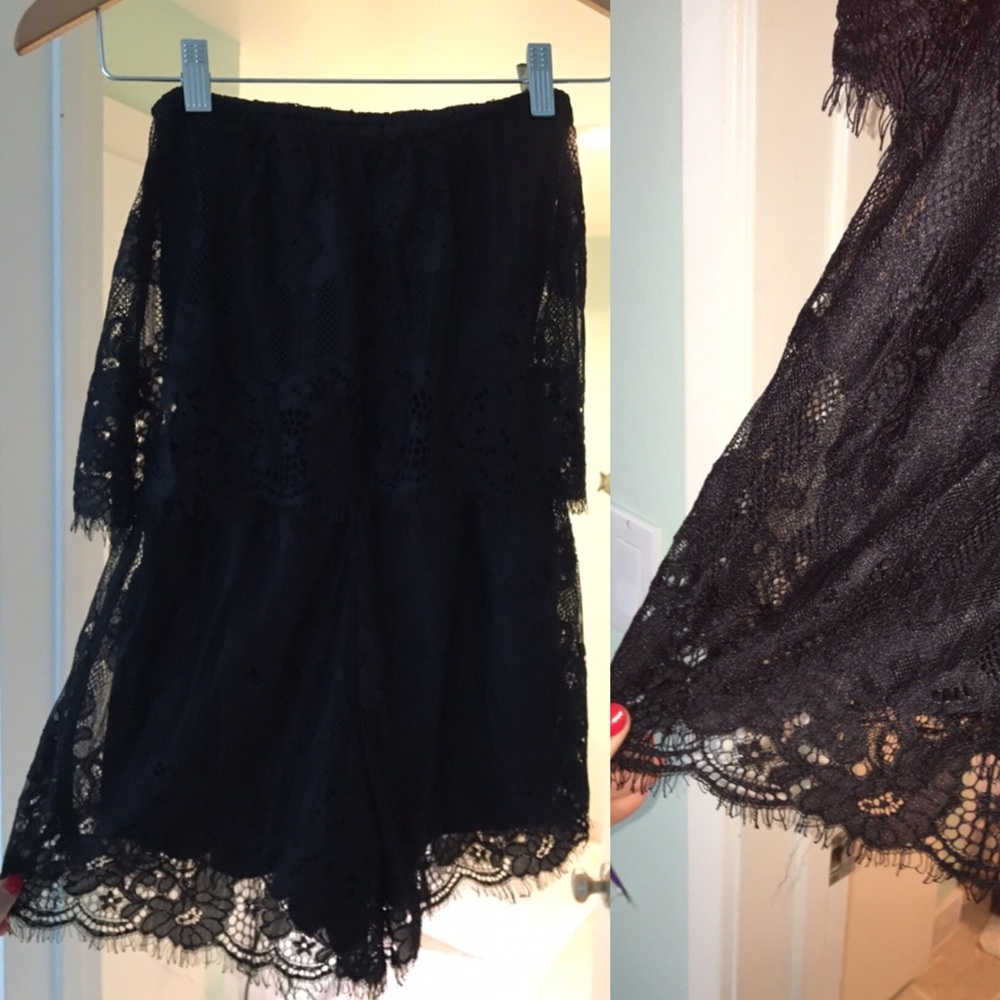 Black Floral Romper